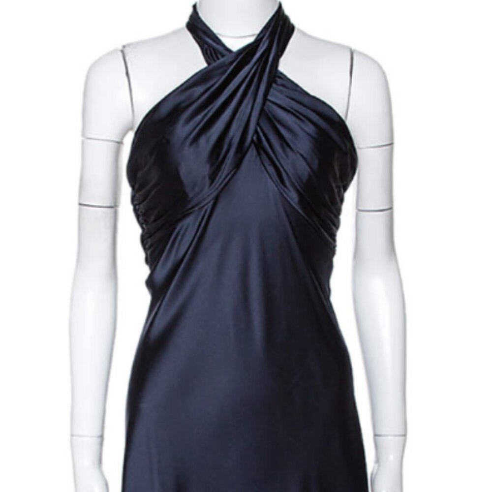 Diane Von Furstenberg Black William Silk Dress, Sz 12